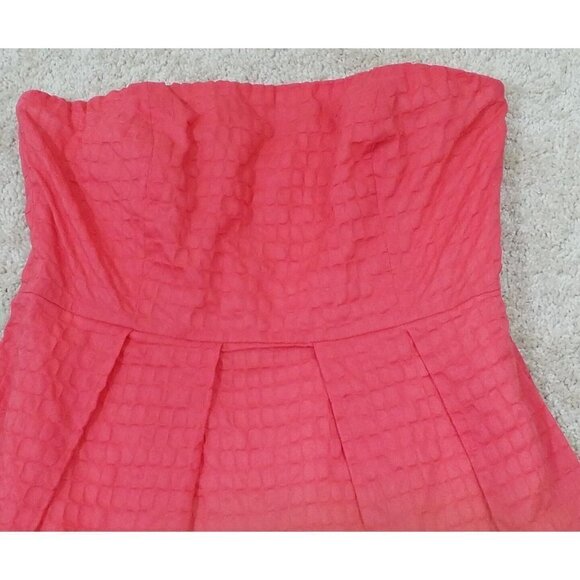 J.CREW~Women's Size 6~Orange Textured Strapless Cotton Party Fully Lined Dress. - Picture 12 of 12